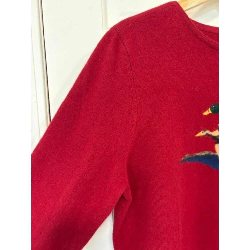 Lauren Ralph Lauren Flying Ducks Sweater Women's XL Merino Wool Angora Cashmere - Picture 5 of 12
